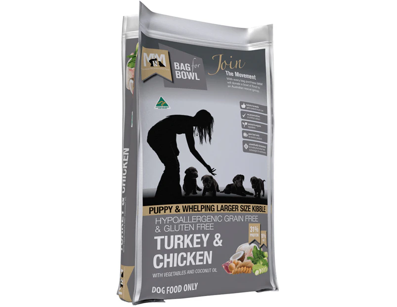 Meals For Mutts Grain Free Turkey & Chicken Lge Bite Puppy Food 2.5kg