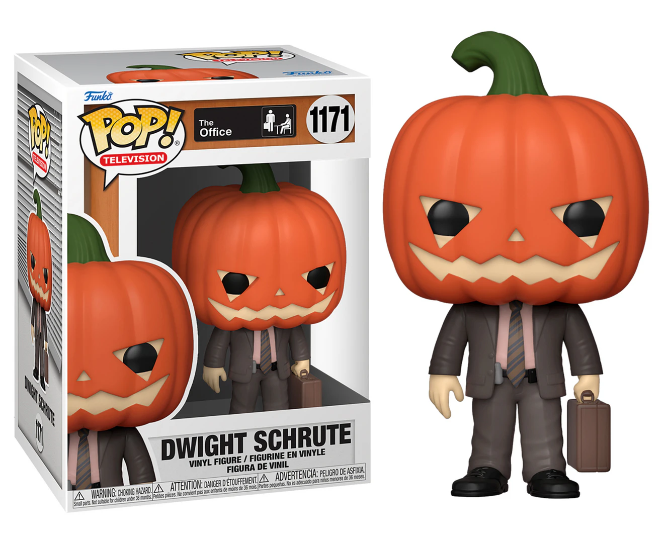 Pop! 10cm Funko Vinyl Figurine The Office Dwight w/Pumpkinhead Collectable Toy