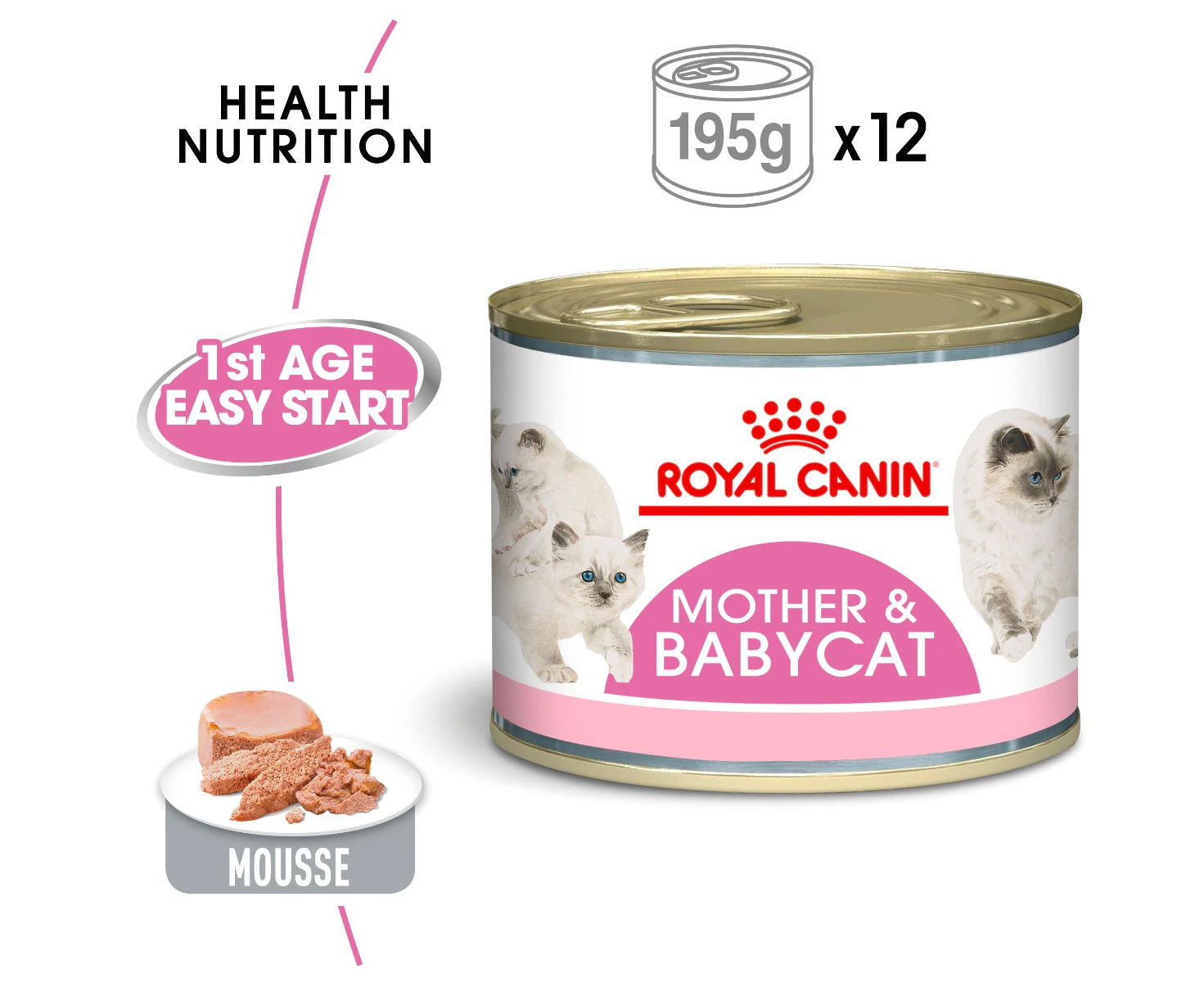 Royal Canin Feline Babycat Instinctive Cat Food 12x195g