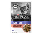 Pro Plan Kitten Salmon in Gravy Cat Food Pouches 12x85g