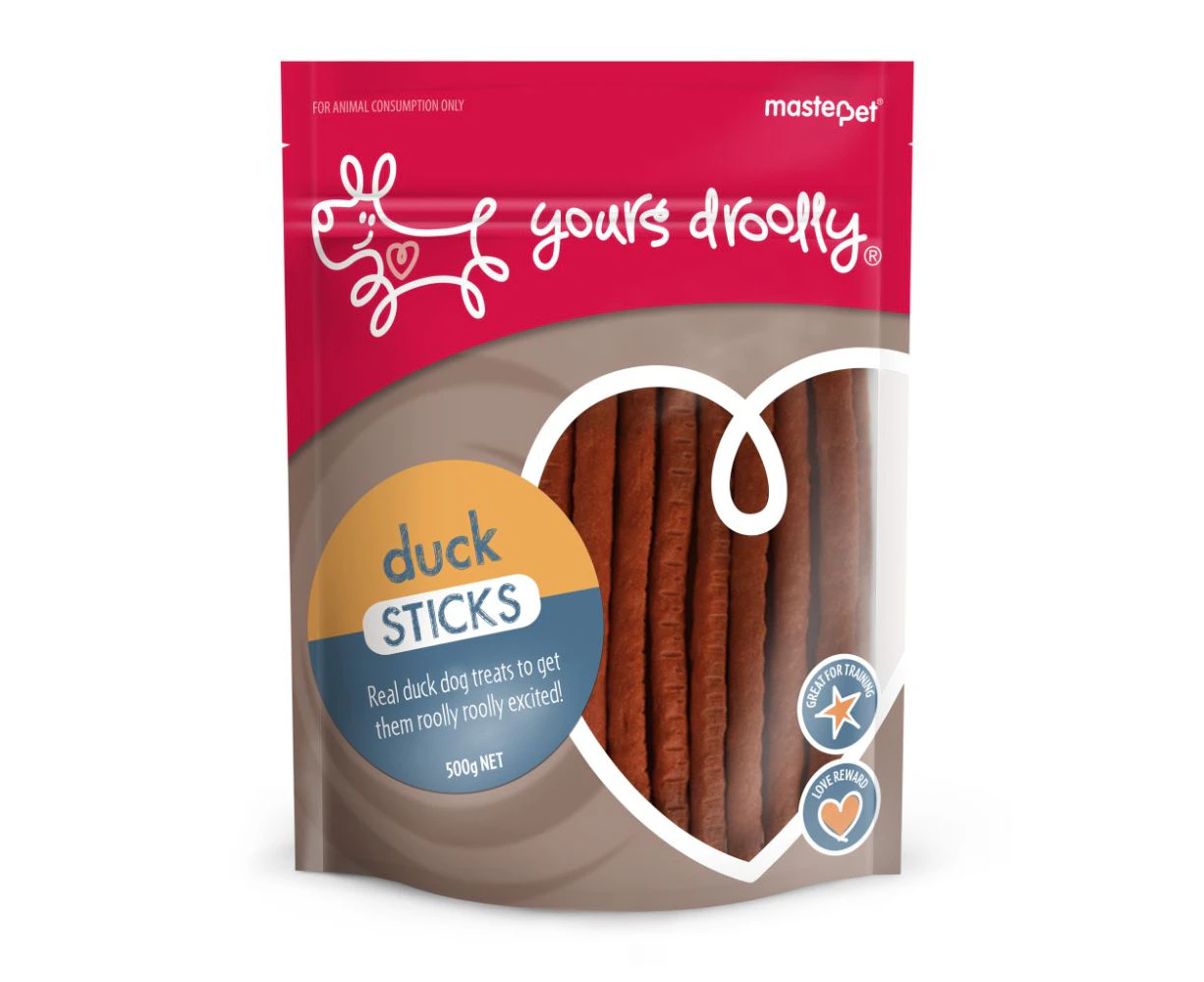 Yours Droolly Duck Sticks Dog Treats 500g