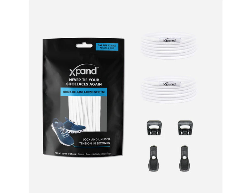 Xpand Quick Release Shoelace - Solid White