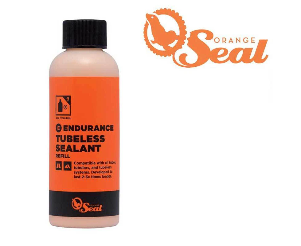 Orange Seal Endurance Tubeless Bicycle Tire Sealant Refill Bottle [Size: 118ml (4 oz)]