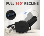 Advwin Recliner Chair Electric Massage Chair PU Leather 8 Point Heating Armchair Black