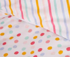 Minikins Junior Multi Spot Reversible Quilt Cover Set - Pink