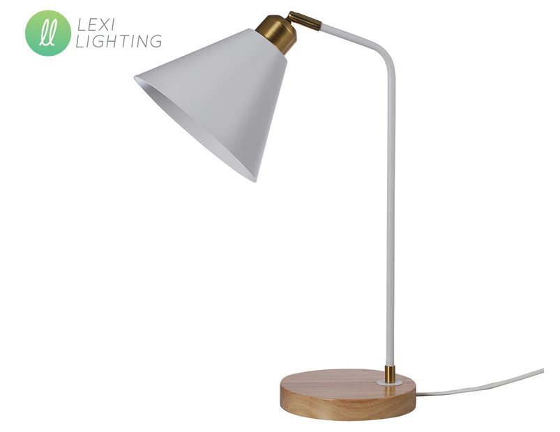 Lexi Lighting Aimee Table Lamp - White/Natural/Brass