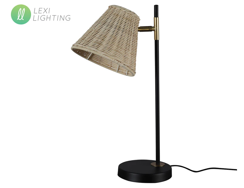 Lexi Lighting Yvette Table Lamp - Black/Natural