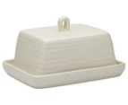 Ecology Ottawa Stoneware Rustic Butter Dish & Tray 17.5cm w/ Handle - Calico