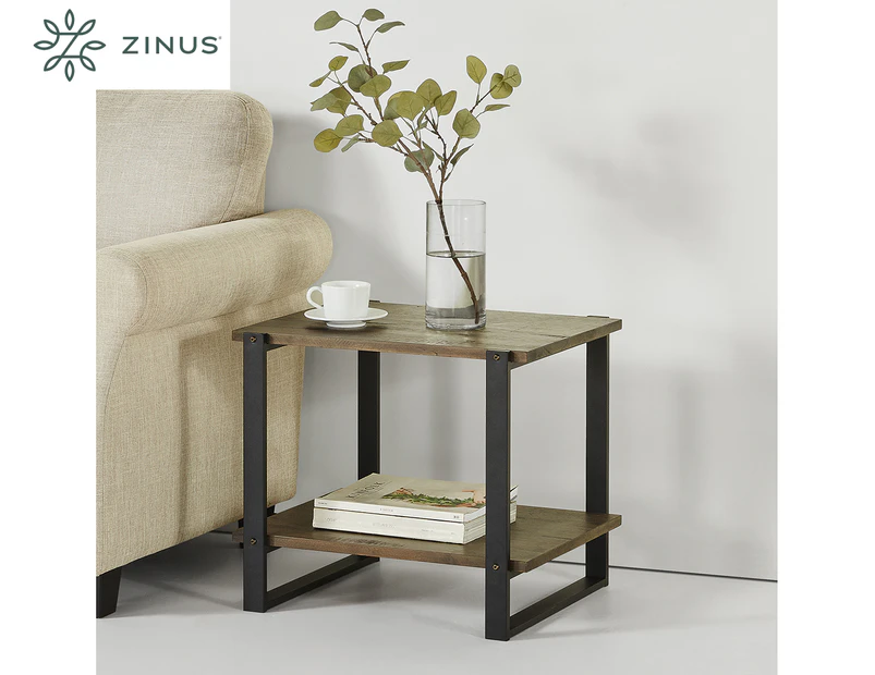 Zinus Brock Collection Bedside Table Wood Nightstand Side Table