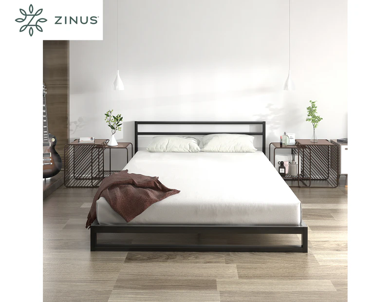 Zinus Heavy Duty Low Bed Frame Base w/ Headboard