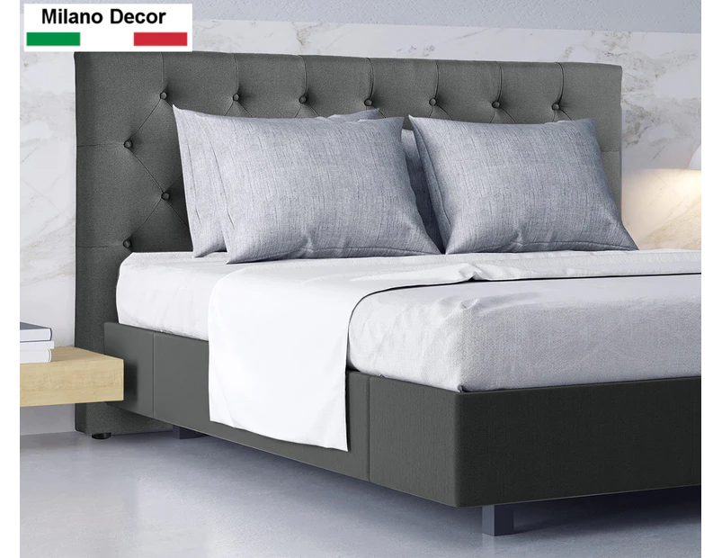 Milano Decor Madrid Tufted Bedhead - Charcoal