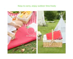 Outdoor Picnic Blanket Large Sand Proof and Waterproof Portable Beach Mat-Red