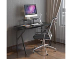 Costway Gaming Desk PC Computer Desk Racing Carbon Fiber Desktop Study Writing Home Office Workstation