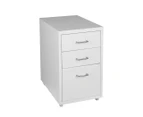 Levede 3 Drawer Office Drawers Cabinet Storage Cabinets Steel Rack Home White