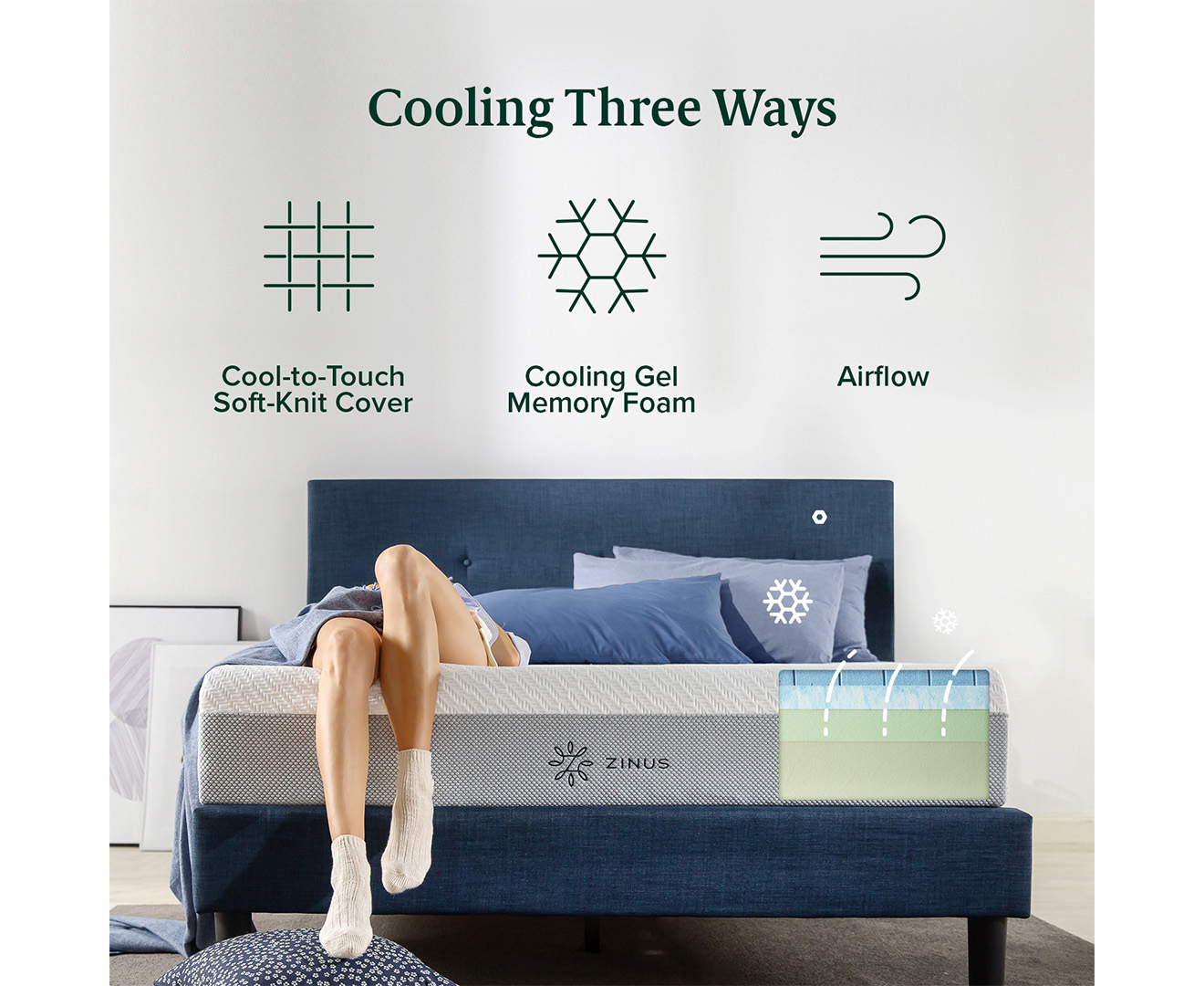 Zinus cooling gel memory store foam mattress review