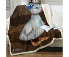 Cute Animals Art Wizard Duck Throw Blanket