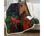 Horse Art Morgans Christmas Throw Blanket
