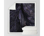 Black Magic Horse Fine Art Throw Blanket