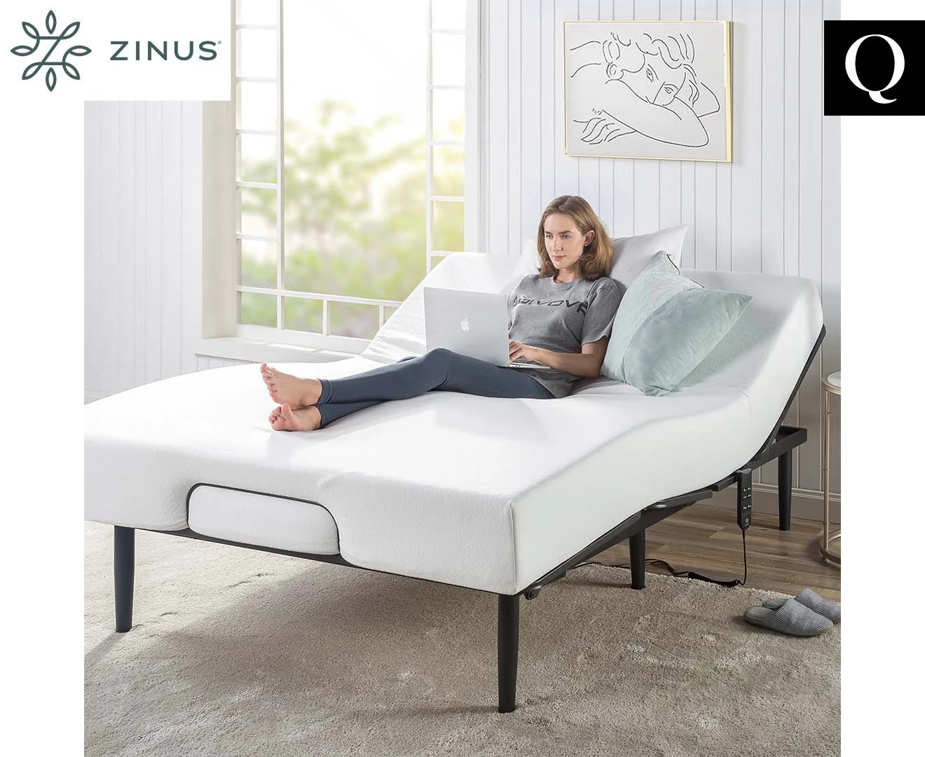 Zinus Adjustable Metal Bed Frame - Queen