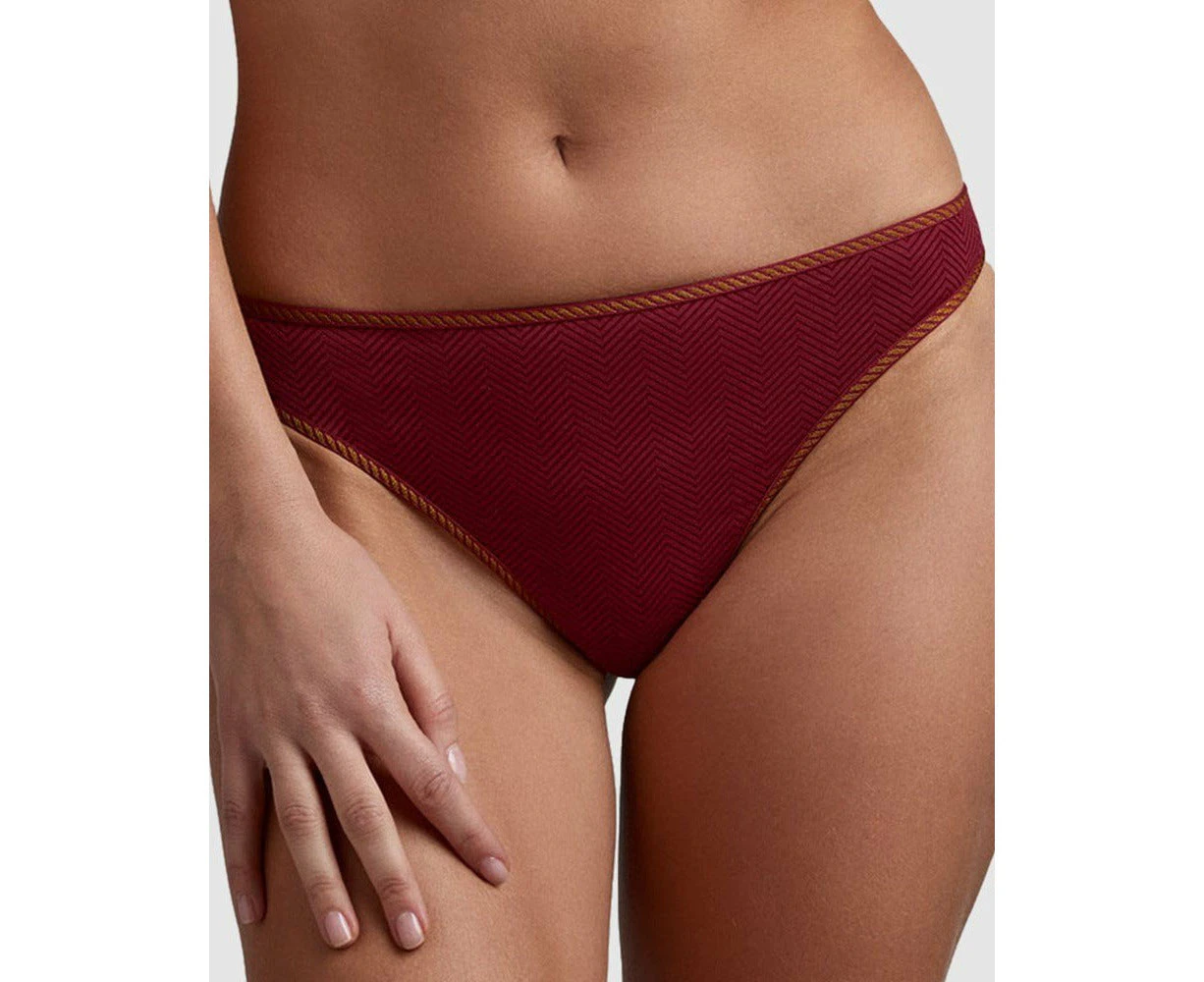 marlies dekkers Space Odyssey Rhubarb-Gold Thong 4cm in Rhubarb And Gold