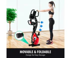 Genki Folding Exercise Spin X-Bike Magnetic Indoor Cycling Upright Recumbent Bicycle 100 Levels LCD App Bluetooth