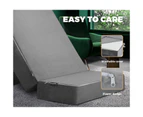 Bedra Foldable Foam Mattress Single Sofa Bed Portable Camping Cushion Floor Bed - Light Grey
