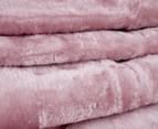 Daniel Brighton 220x220cm Mink Plush Blanket - Pink 3