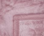 Daniel Brighton 220x220cm Mink Plush Blanket - Pink 4