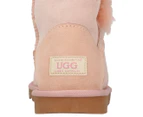 OZWEAR Connection Unisex Button Short Ugg Boots - Pink
