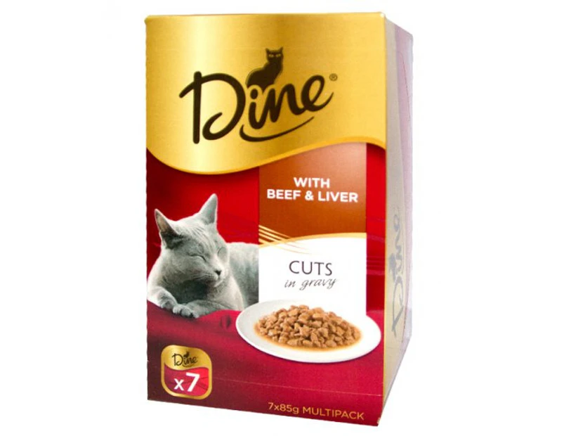 Dine Cuts in Gravy with Beef & Liver 7x85g