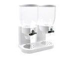 Toque Double Cereal Dispenser Dry Food Storage Container Dispense Machine White