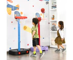Costway Kids Basketball Hoop Set Stand System Ring Indoor Toddler Activity Centre Adjustable Height Children Gift, Purple