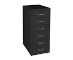 Levede 6 Drawer Office Cabinet Drawers Storage Cabinets Steel Rack Home Black