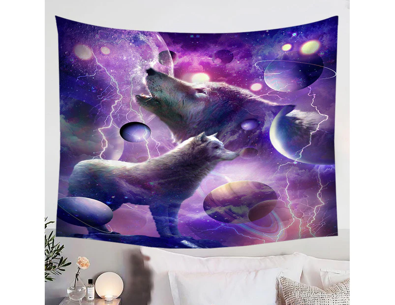 Fantasy Cool Space Wolves Tapestry