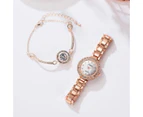 Two-Piece Watch and Bracelet Set - Rose Gold