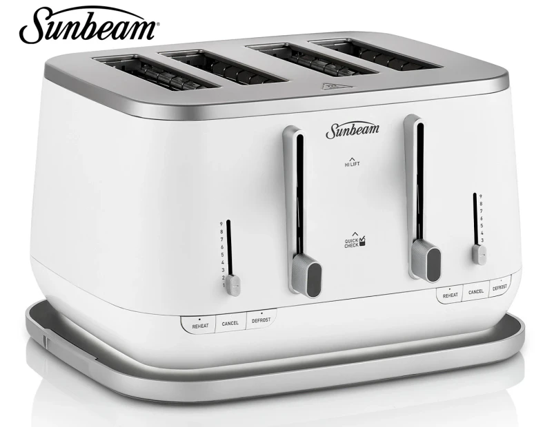 Sunbeam Kyoto City Collection 4-Slice Toaster - White/Silver TAM8004WH