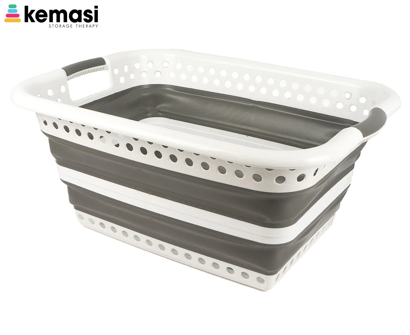 Kemasi Collapsible Portable Rectangular Laundry Washing Clothes Basket