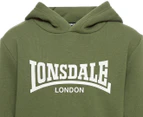 Lonsdale Youth Boys' Buckingham Core Hoodie - Khaki