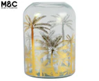 Maine & Crawford 24cm Hana Palm Cylinder Vase - Gold/Clear