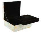 Maine & Crawford 24cm Wilda Agate Jewellery Box - Gold/Cream