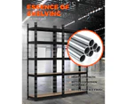 Sharptoo Warehouse Shelving Garage Shelves Storage Steel Rack Pallet Shelf1.5mx2 - Black