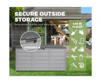 Livsip Outdoor Storage Box Lockable Weatherproof Garden DeckToy Shed 290L GREY