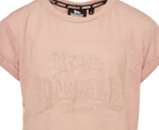 Lonsdale Youth Girls' Wem Tee / T-Shirt / Tshirt - Dusty Pink Marle