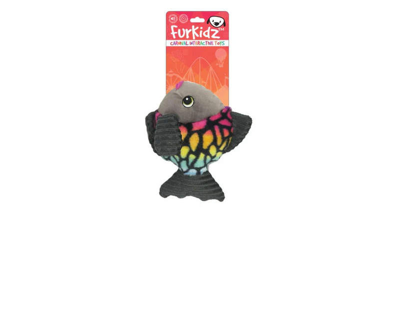 FurKidz Carnival Fish with Action Fins Dog Toy