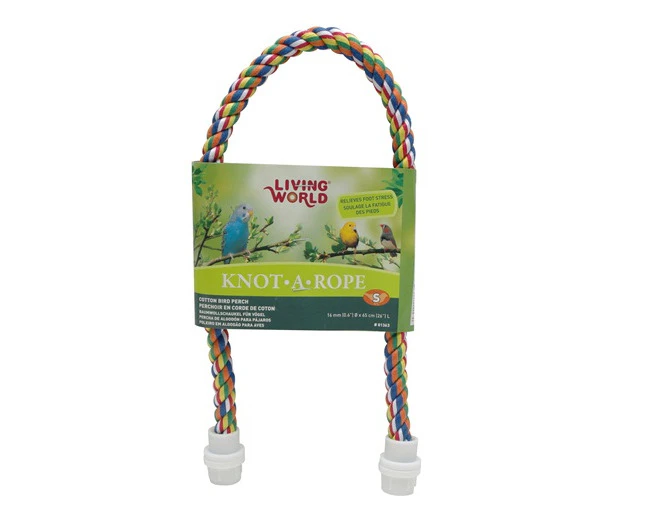 Cotton Rope Bird Perch 16mm x 65cm Knot-A-Rope (Living World)