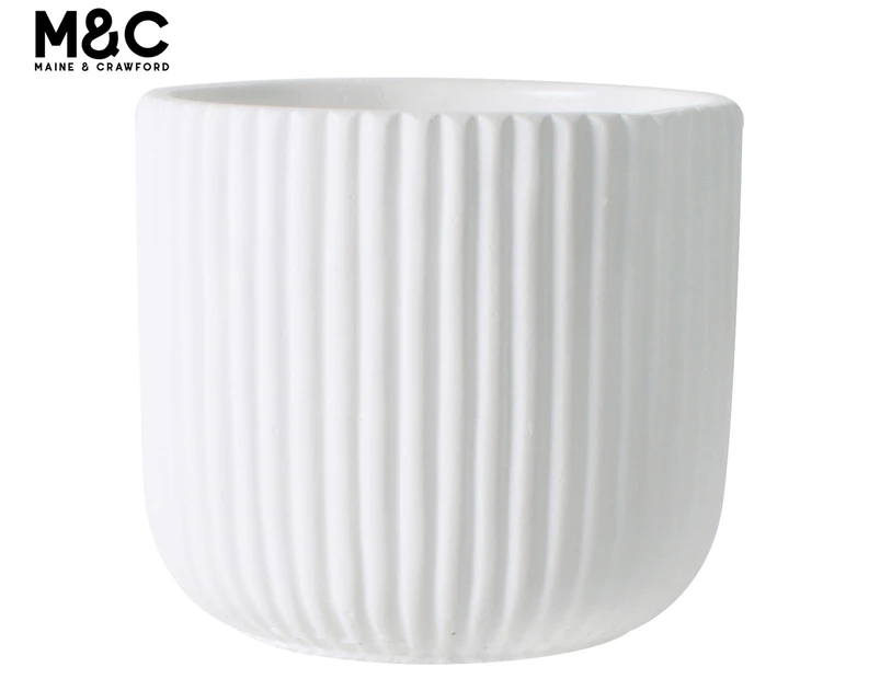 Maine & Crawford 13.6cm Diego Stripe Pot - White