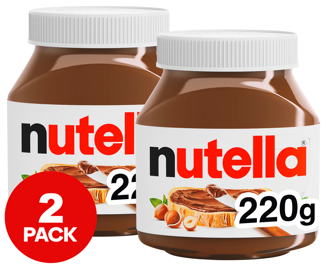 2 Nutella Jar 220g | Catch.com.au