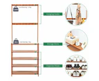 Fine Store - 3in 1 Entryway Coat Rack and Shoe Storage Stand Shelf Scarf Handbag and Hangers