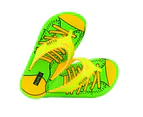 Flite Kid's Sneaker Lace Design Flip Flops - Green/Yellow