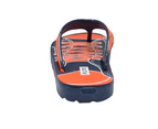 Flite Kid's Sneaker Lace Design Flip Flops- Orange/Navy